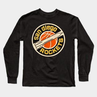 Defunct San Diego Rockets Basketball Team Long Sleeve T-Shirt